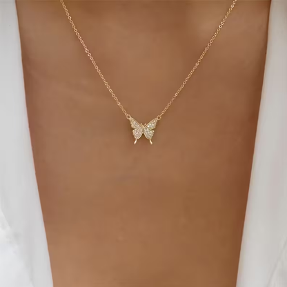 Zestaw prezentowy - Wieczna róża + biżuteria "MOTYLEK"