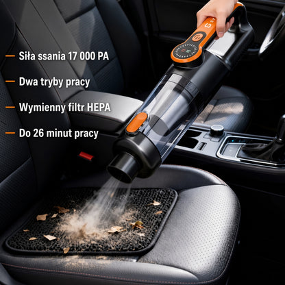Odkurzacz samochodowy akumulatorowy ZESTAW XXL